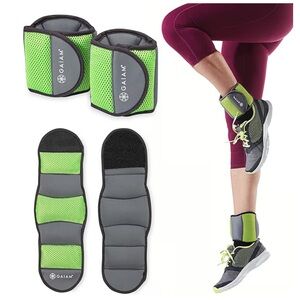GAIAM Lime Green and Gray Fitness Ankle Weights